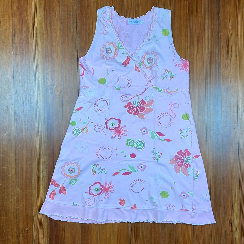 Fresh Produce 100% Cotton Pink Resort Wear Beach Dress